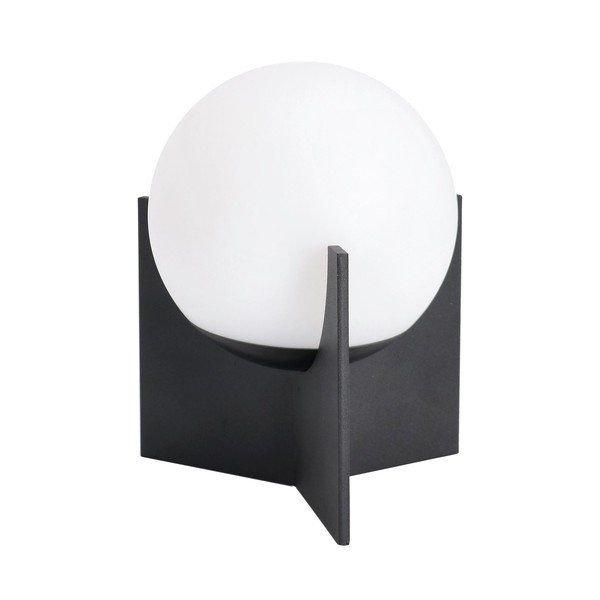 Juodos spalvos iš metalo stalinis šviestuvas LED su pritemdymo funkcija (aukštis 16 cm) su plastikiniu gaubtu Cardamom – Bizzotto