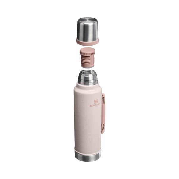 Šviesiai rožinės spalvos iš nerūdijančio plieno termosas 1,4 l Legendary Classic Bottle Hammertone Rose Quartz – Stanley-image-1