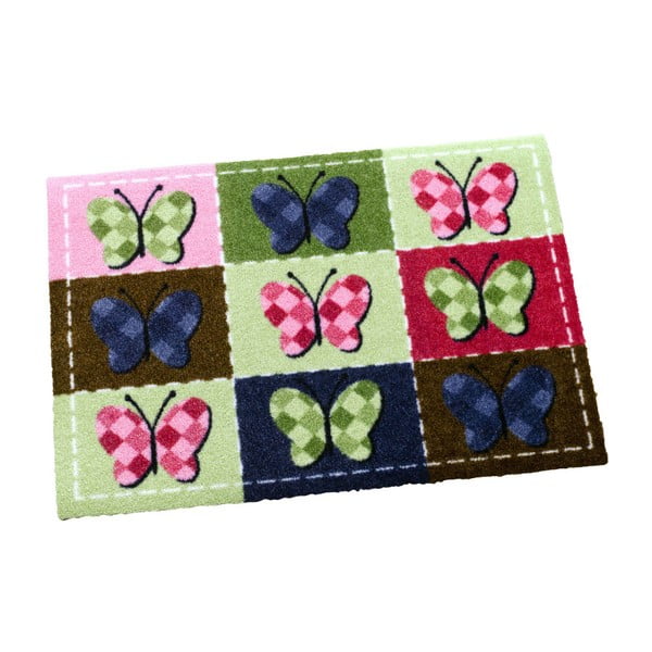 Žalios ir rožinės spalvos kilimas "Zala Living Butterflies", 50x70 cm