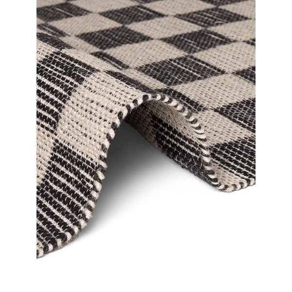 Rankų darbo juodos spalvos/kreminės spalvos iš džiuto mišinio kilimas 80x200 cm Rex – Hanse Home-image-4