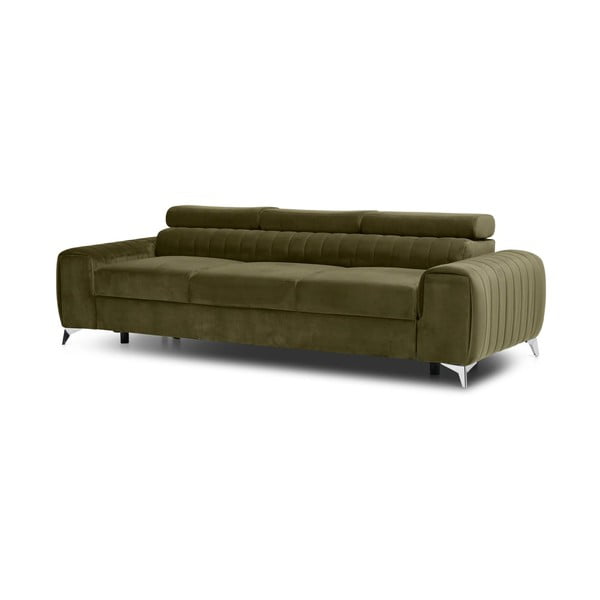 Khaki spalvos iš velveto sulankstoma sofa 261 cm Laurence – ELTAP-image-2