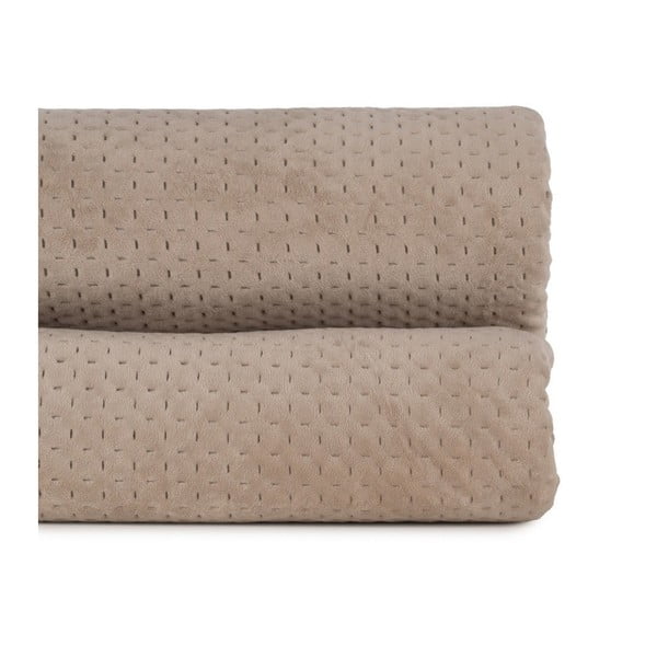 Smėlio spalvos iš velveto dygsniuota lovatiesė 240x260 cm – Ixia