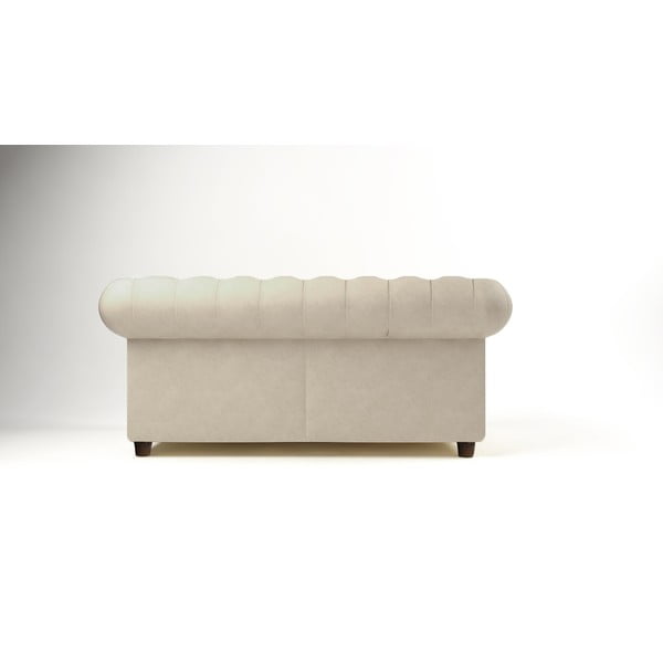 Kreminės spalvos aksominė sofa 184 cm Cambridge - Ropez-image-2