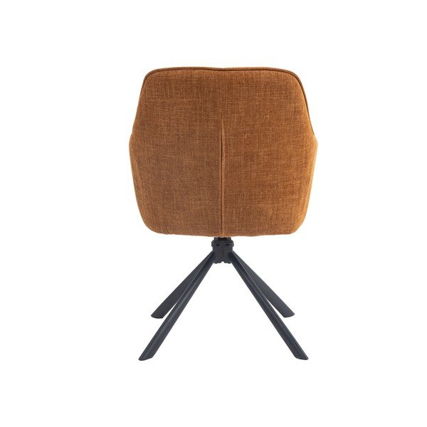 Oranžinės spalvos iš audinio valgomojo kėdžių komplektas 2 vnt. Avola – Unique Furniture-image-2