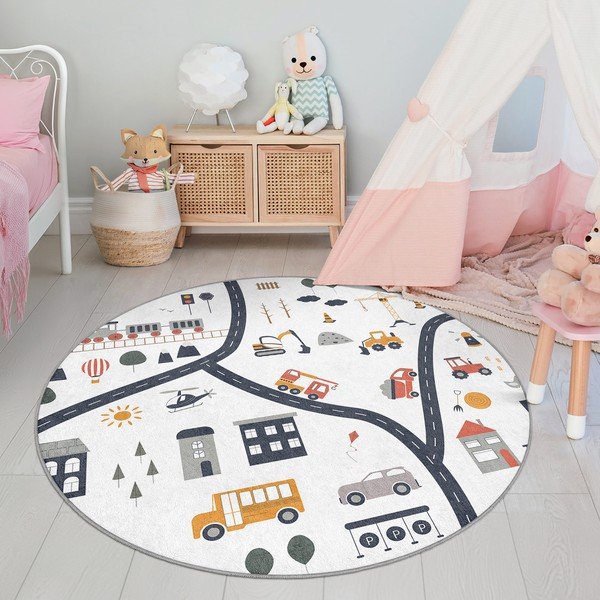 Skalbiamas vaikiškas žaidimų kilimas ø100 cm World Around Me – Mila Home-image-4