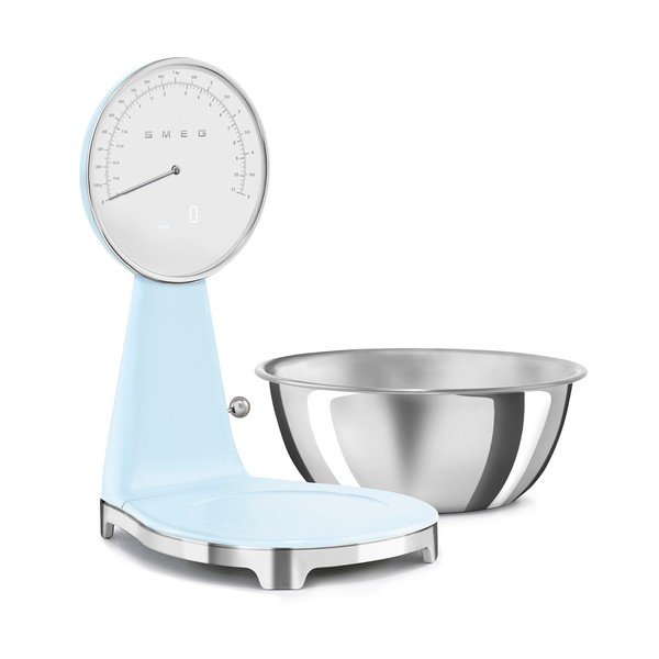 Šviesiai mėlynos spalvos iš plastiko skaitmeninė virtuvinės svarstyklės – SMEG-image-3