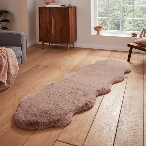 Sintetinis kilimas šviesiai rudos spalvos 60x180 cm Super Teddy – Think Rugs-image-1
