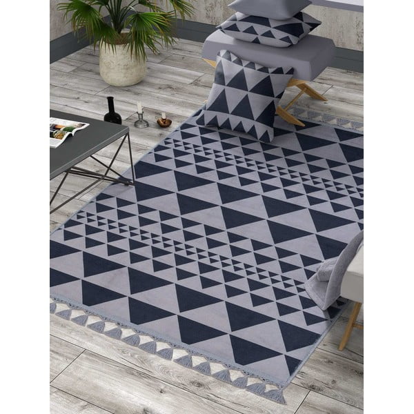 Pilkas plaunamas kilimas 180x120 cm - Vitaus-image-1