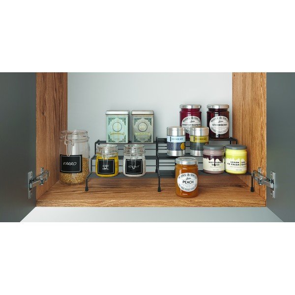 Juoda reguliuojama papildoma lentyna virtuvėje Metaltex Lava-image-1