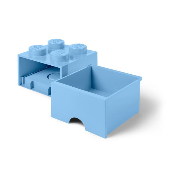 Šviesiai mėlyna kvadratinė daiktadėžė LEGO®-image-4