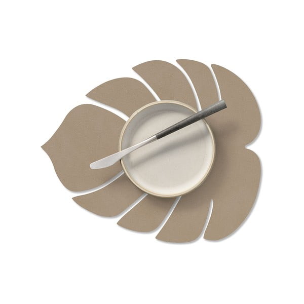 Iš eko odos padėkliukas 22x26 cm Monstera Leaf Nupo – LIND DNA-image-1