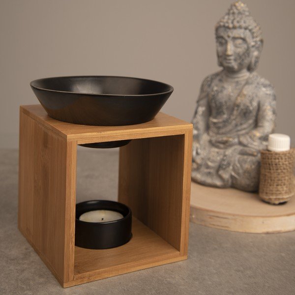 Aromaterapinė lempa iš porceliano Black – Orion-image-1