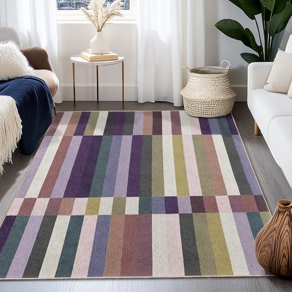 Skalbiamas violetinės spalvos kilimas 60x100 cm Purple Rain – Mila Home-image-4