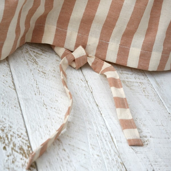 Terakotos spalvos dvigulė/itin ilga patalynė 230x220 cm Zanzibar Stripe – Pineapple Elephant-image-3