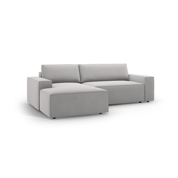 Sulankstoma kampinė sofa šviesiai pilkos spalvos (su kairiuoju kampu) Jodie – Micadoni Home-image-2