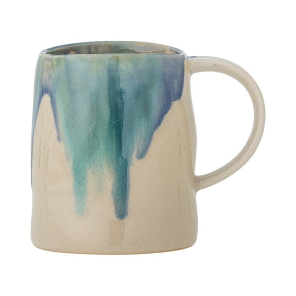 Mėlynos spalvos/smėlio spalvos iš akmens masės puodelis 450 ml Yori – Bloomingville