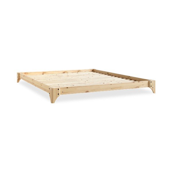 Pušies medienos dvigulė lova su čiužiniu Karup Design Elan Comfort Mat Natural Clear/Natural, 140 x 200 cm-image-3