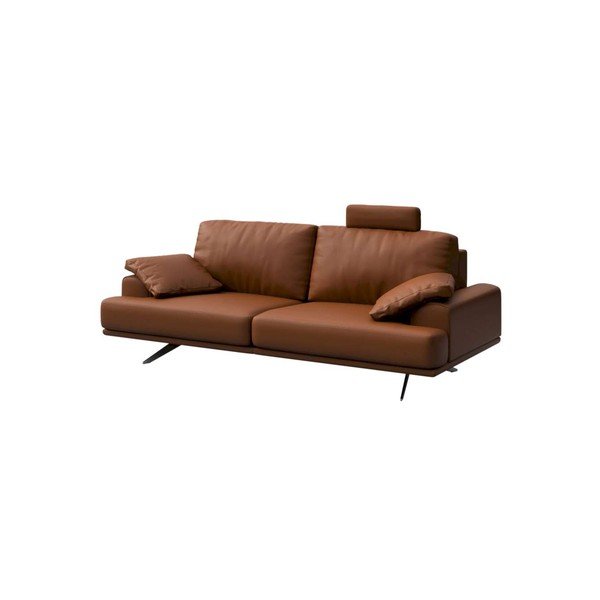 Sofa konjako rudos spalvos iš odos 220 cm Prado – MESONICA-image-2
