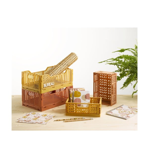 Daiktadėžė iš plastiko rausvos spalvos 21x14.5x8 cm – Homéa-image-3