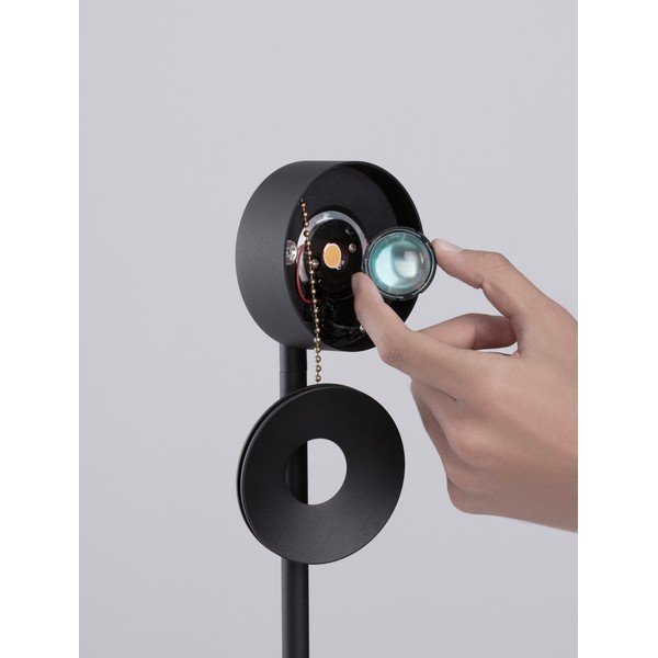 Matinės juodos spalvos iš metalo pastatomas šviestuvas LED su sulankstoma konstrukcija/su pritemdymo funkcija (aukštis 121 cm) Irida – Nova Luce-image-3