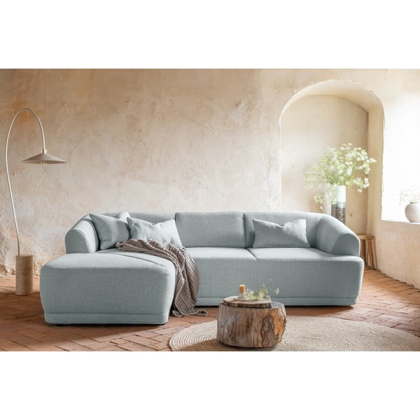 Kampinė sofa šviesiai pilkos spalvos – Miuform-image-2