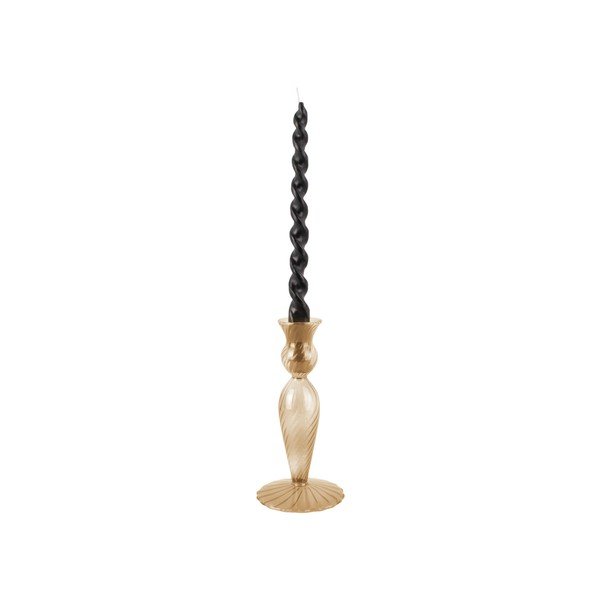 Šviesiai ruda stiklo žvakidė PT LIVING Swirl, aukštis 17 cm-image-3