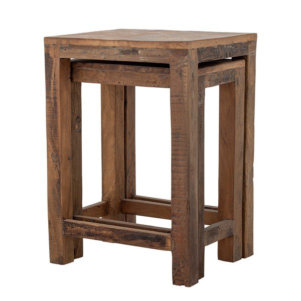 Iš perdirbtos medienos šoniniai stalai 2 vnt. 40x36 cm Galen – Bloomingville-image-2