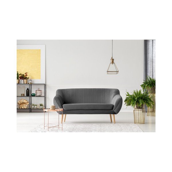 Pilka dvivietė sofa Mazzini Sofas Benito-image-4