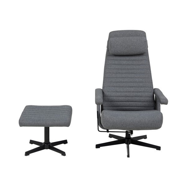 Tamsiai pilkas atlenkiamas krėslas su atramomis kojoms Actona Tranby-image-3