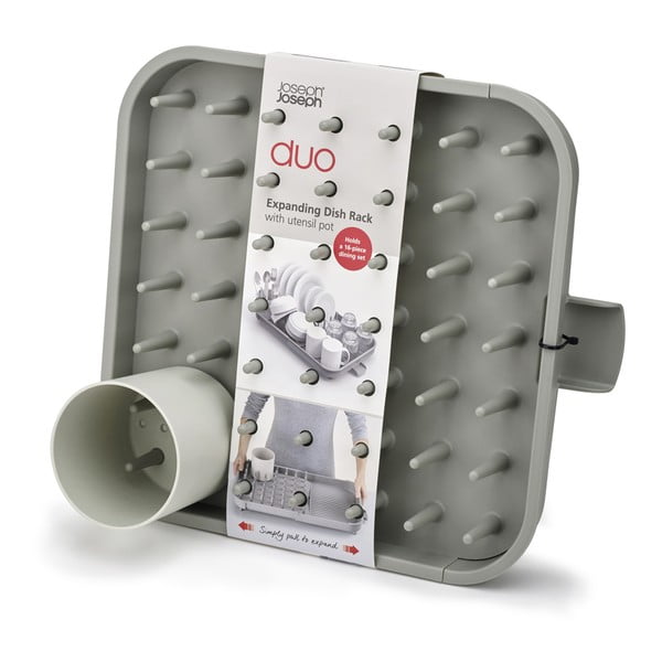 Reguliuojamas iš plastiko kiaurasamtis pilkos spalvos 34x37 cm Duo – Joseph Joseph-image-4