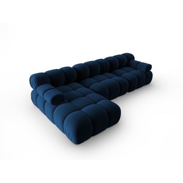 Sofa mėlynos spalvos iš velveto 285 cm Bellis – Micadoni Home-image-4