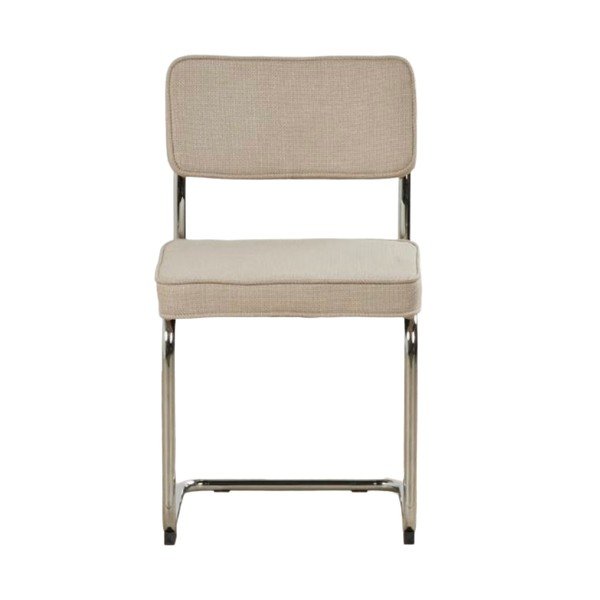 Smėlio spalvos iš audinio supamoji valgomojo kėdė Rupert – Unique Furniture-image-2