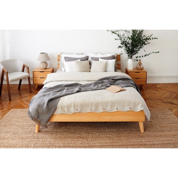 Bukmedžio medienos dvigulė lova 200x200 cm Greg 2 - The Beds-image-3