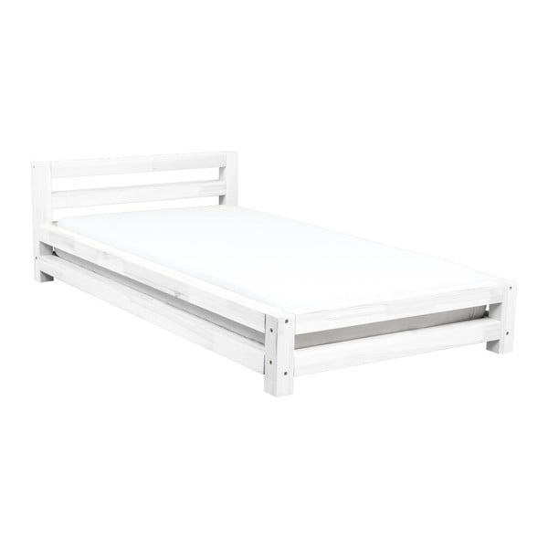 Baltos eglės viengulė lova "Benlemi Single", 80 x 160 cm