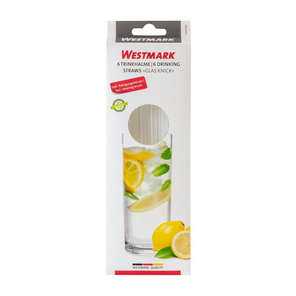 6 stiklo šiaudelių rinkinys Westmarklenkto -image-1