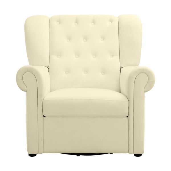 Iš velveto supamasis/Chesterfield krėslas baltos spalvos Lillyse – Støraa-image-1