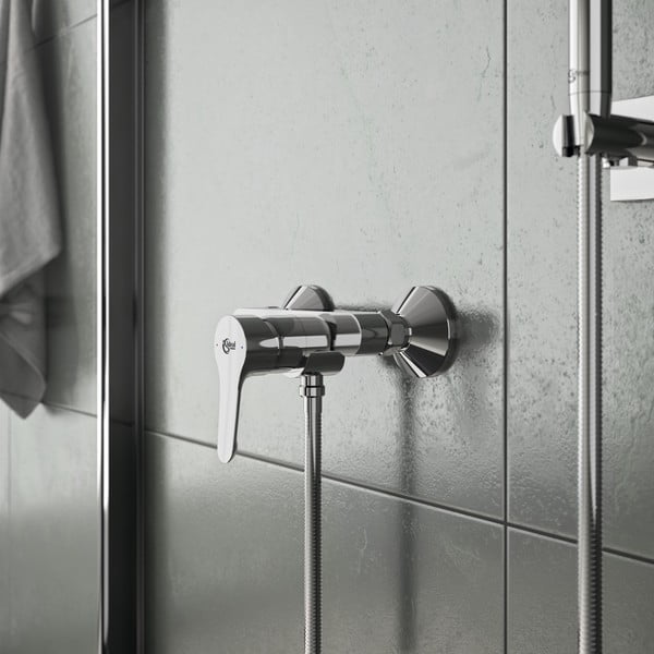 Dušo kambariui/prie sienos čiaupas blizgios sidabrinės spalvos Alpha – Ideal Standard-image-2