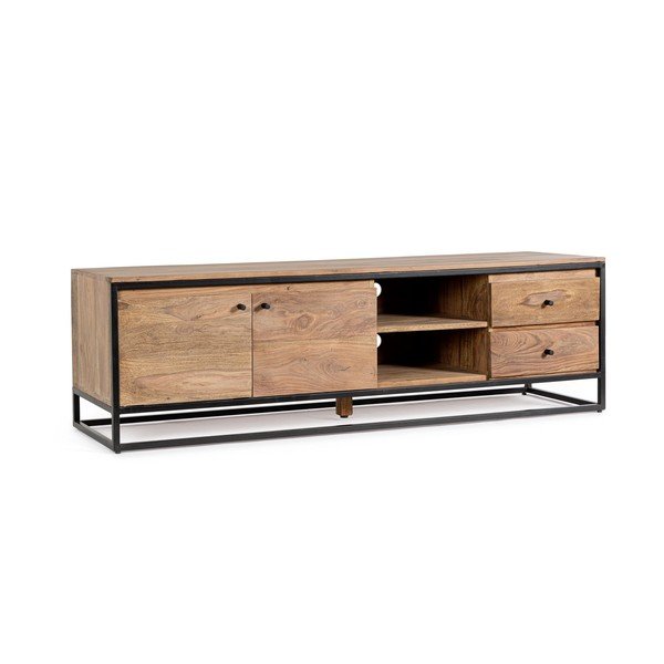 Natūralios spalvos iš dalbergijos medžio masyvo TV spintelė 175x50x45 cm Nartan – Bizzotto-image-2