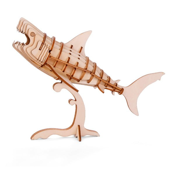 3D dėlionė iš balzos medienos "Kikkerland Shark