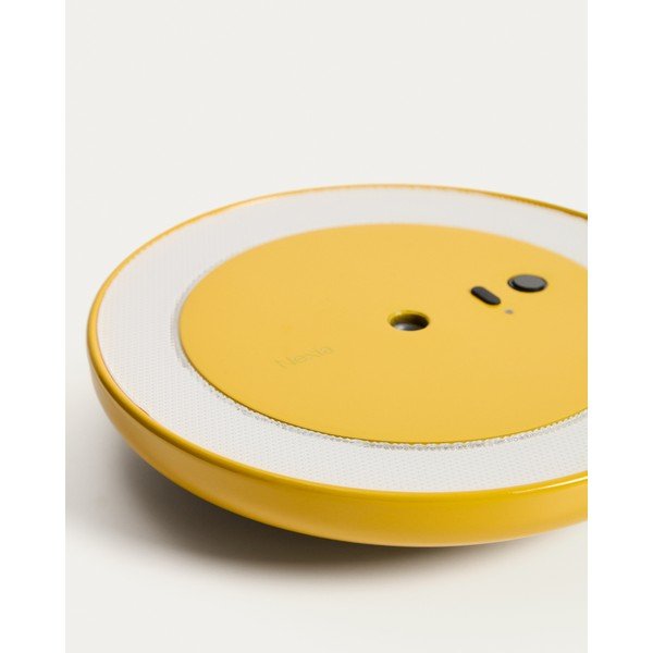 Geltonos spalvos kabantis šviestuvas LED su pritemdymo funkcija ø 16 cm su metaliniu gaubtu Porte – Kave Home-image-2