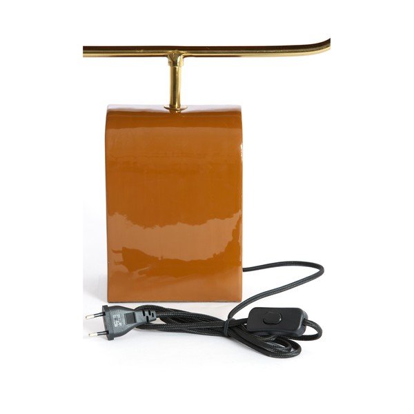 Oranžinės spalvos iš metalo stalinis šviestuvas (aukštis 38 cm) Cardona – Light & Living-image-4