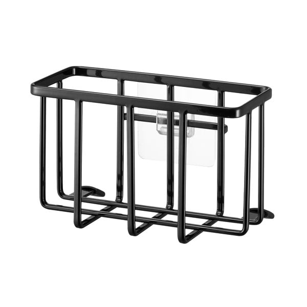 Su montavimu be gręžimo juodos spalvos iš metalo stovas skalbimo reikmenims Film Hook – YAMAZAKI