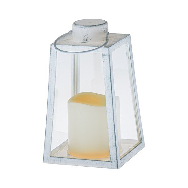 Baltos spalvos LED žibintas reikia baterijų (aukštis 18 cm) – Dakls