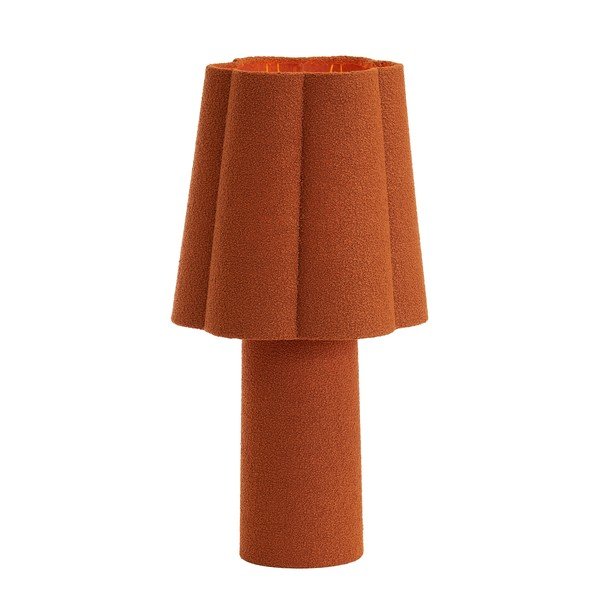 Raudonos plytų spalvos stalinis šviestuvas (aukštis 50 cm) su tekstiliniu gaubtu Musaby – Light & Living-image-1