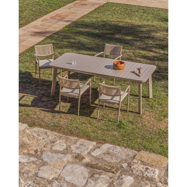 Iš metalo sodo valgomojo stalas 100x220 cm Izola – Kave Home-image-3