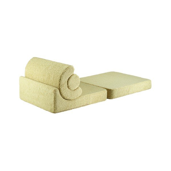 Žalios spalvos iš boucle vaikiškas krėslas Flipster – Wigiwama-image-1