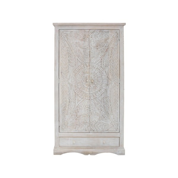 Iš mango masyvo drabužių spinta baltos spalvos 100x175 cm Rana – Støraa