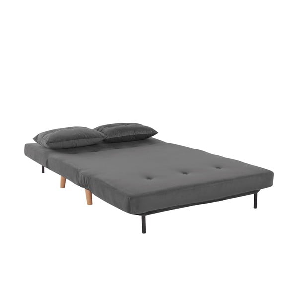 Pilka aksominė sofa 125 cm Magalli - Støraa-image-2