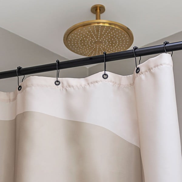 Dušo užuolaidų kabliukai juodos spalvos 10 vnt. Aqua – Mette Ditmer Denmark-image-1
