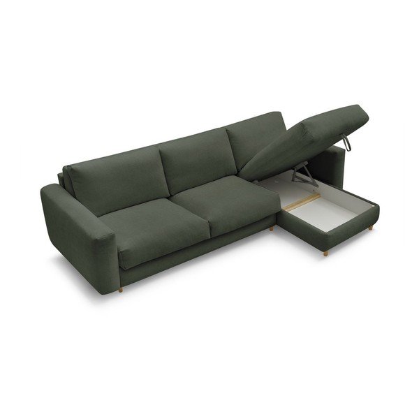 Žalios spalvos kampinė sofa Nouveau Cocoone – Bobochic Paris-image-3